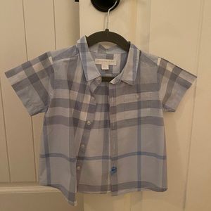 Burberry plaid woven check shirt